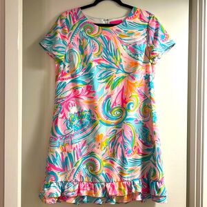 Lilly Pulitzerer romper dress with short bottoms, bright multicolors, size 12